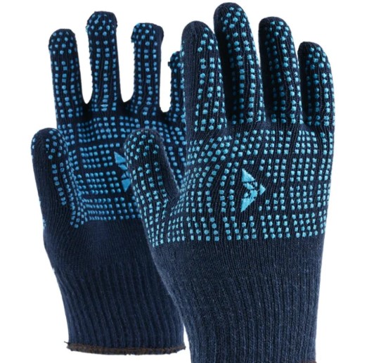 Premium Dotted Hand Gloves Cotton PVC Grip | Anti-Slip Safety Work Gloves for Construction, Gardening & Industrial Handling | Breathable Knitted Unisize UAE - Best Price Bulk Pac